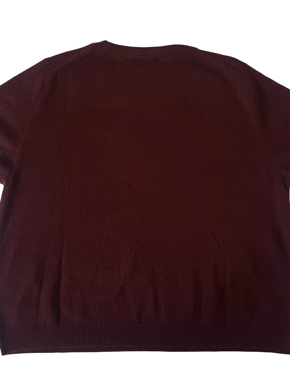 Quince Women’s Rich Burgundy 100% Mongolian Cashmere Tee Size XL - Picture 6 of 9